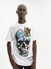 Cutty T-Shirt Graphic Skull White