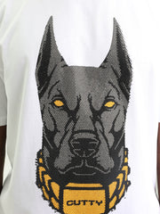 Cutty T-Shirt Dog Logo White