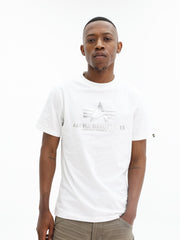 Alpha T-Shirt Metallic Logo White