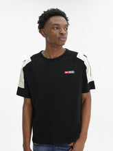 Diesel Crew Tee Fausty Double Sleeve Zip Black