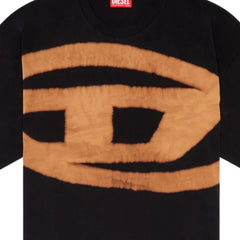 Diesel T-Shirt T-Boxt Bleach Logo Black-Rust