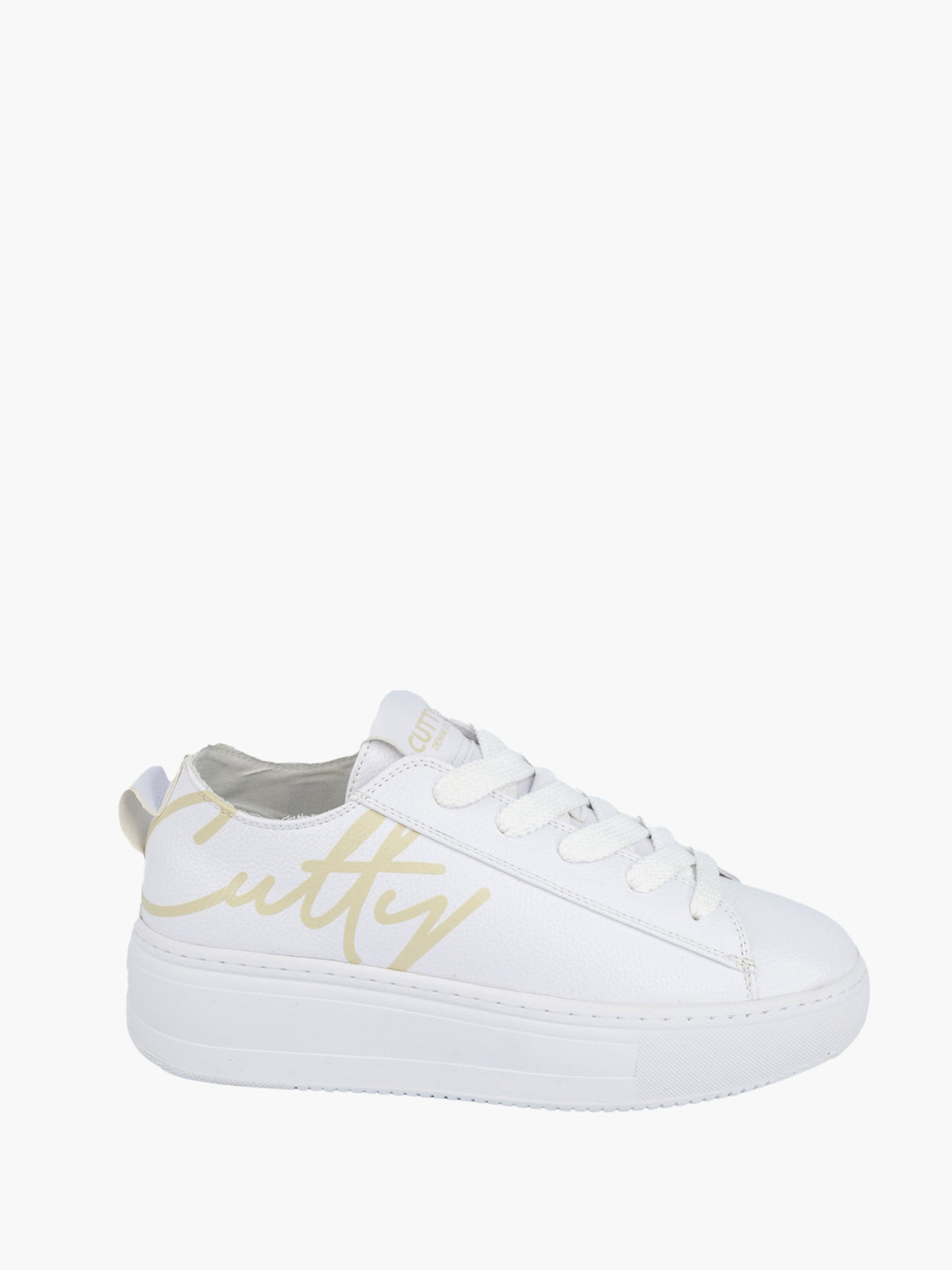 Cutty Sneakers CS8 Logo Print Plain White