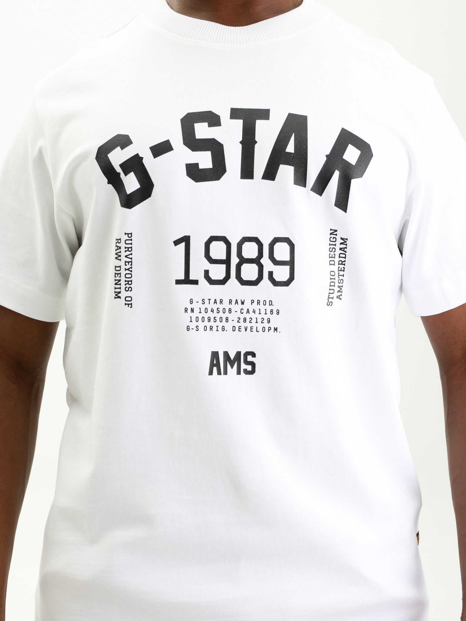 G-STAR T-SHIRT 89 BACK WHITE
