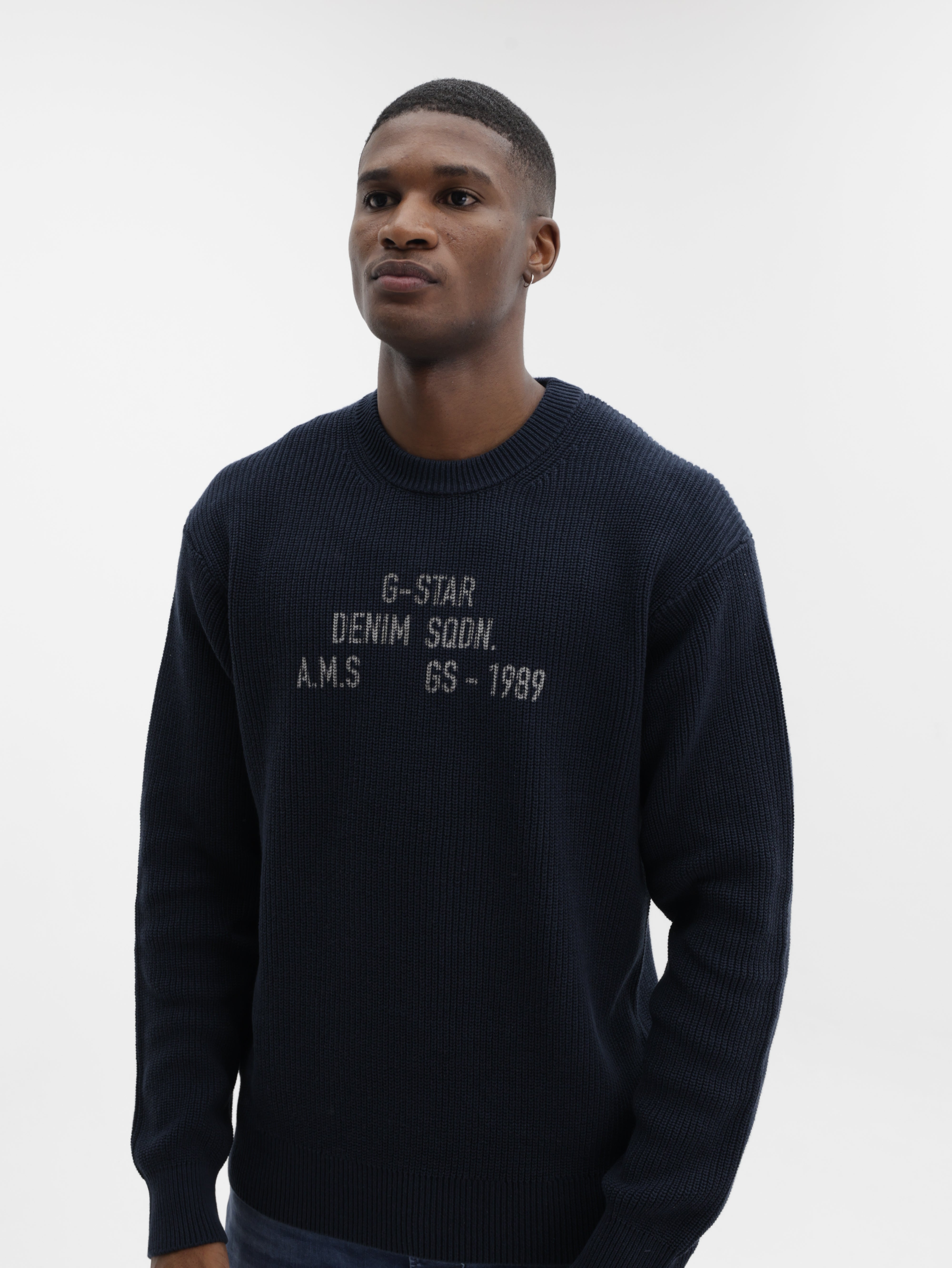 G-Star Sweater Stencil Gr Loose Knit Salute