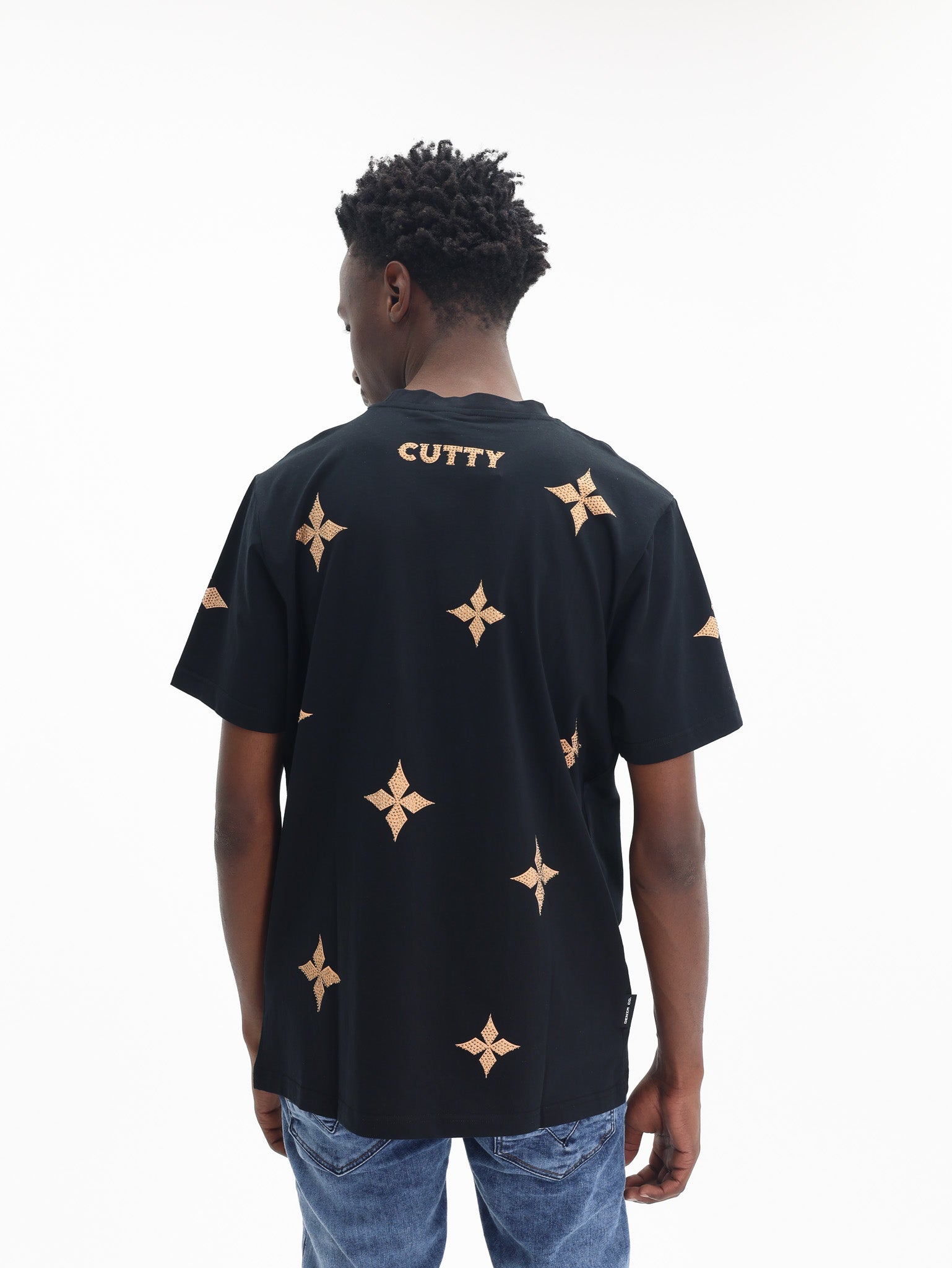 Cutty T-Shirt AOP Tiger Logo Black