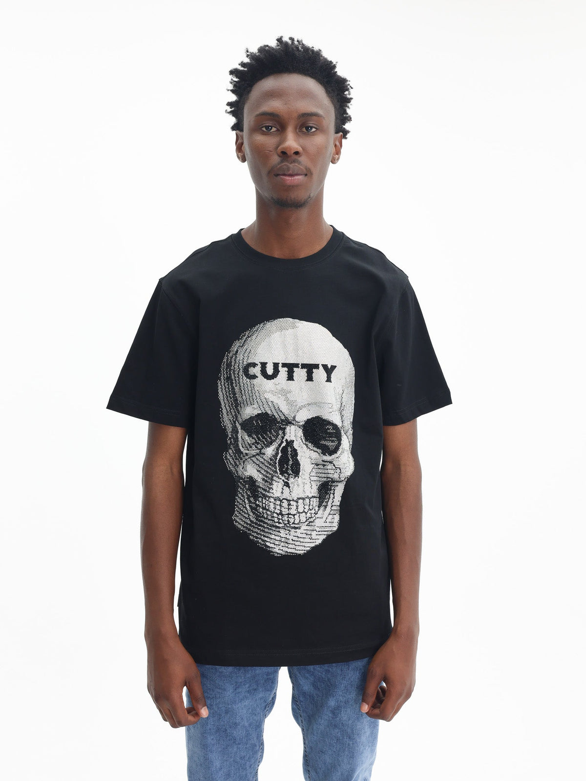 Cutty T-Shirt Skull  Logo Black