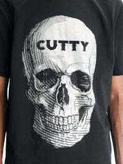 Cutty T-Shirt Skull  Logo Black