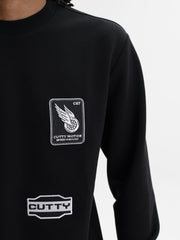 Cutty Sweater Scattered Print Black