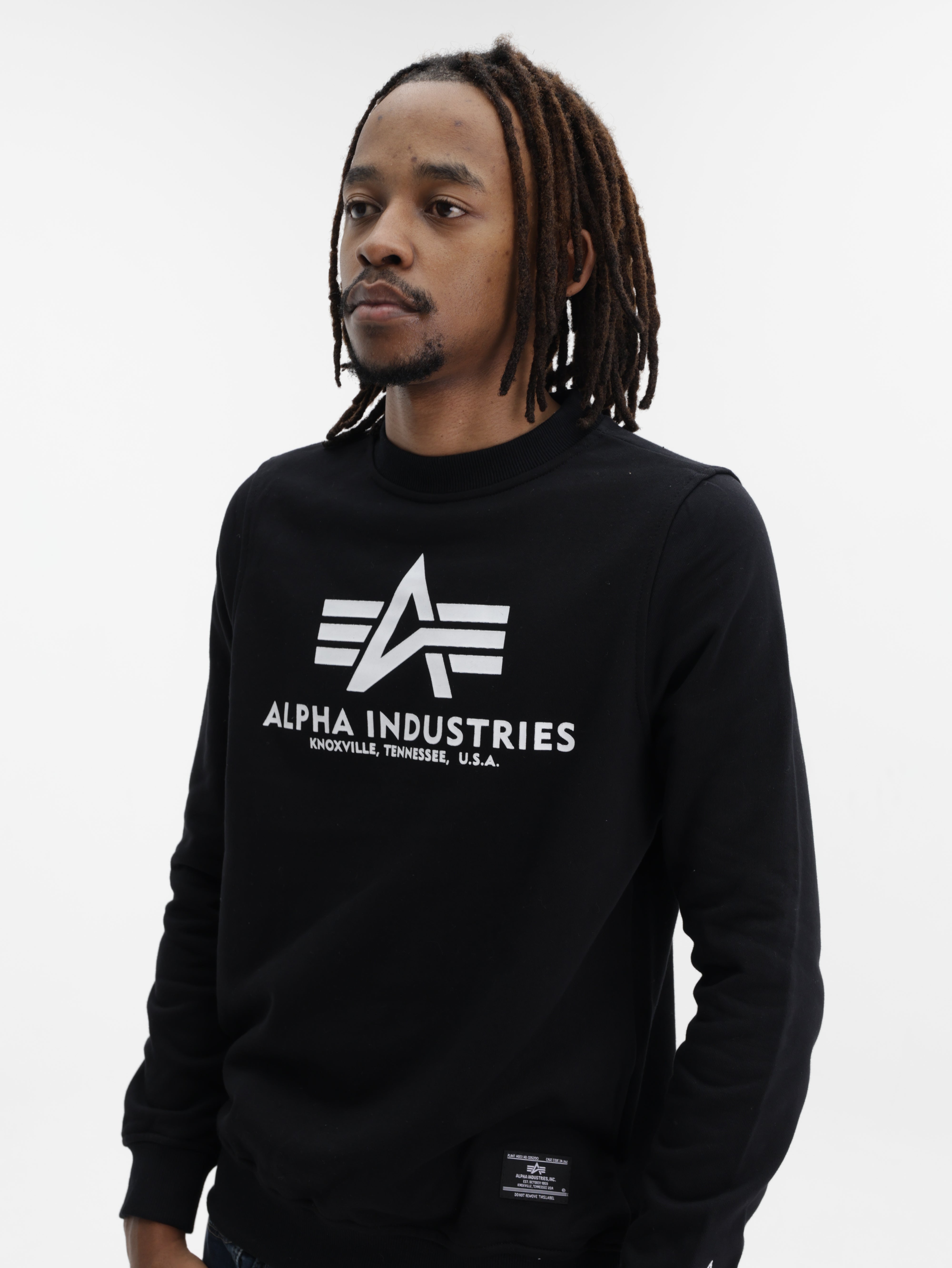 Alpha Sweater Logo Black-White