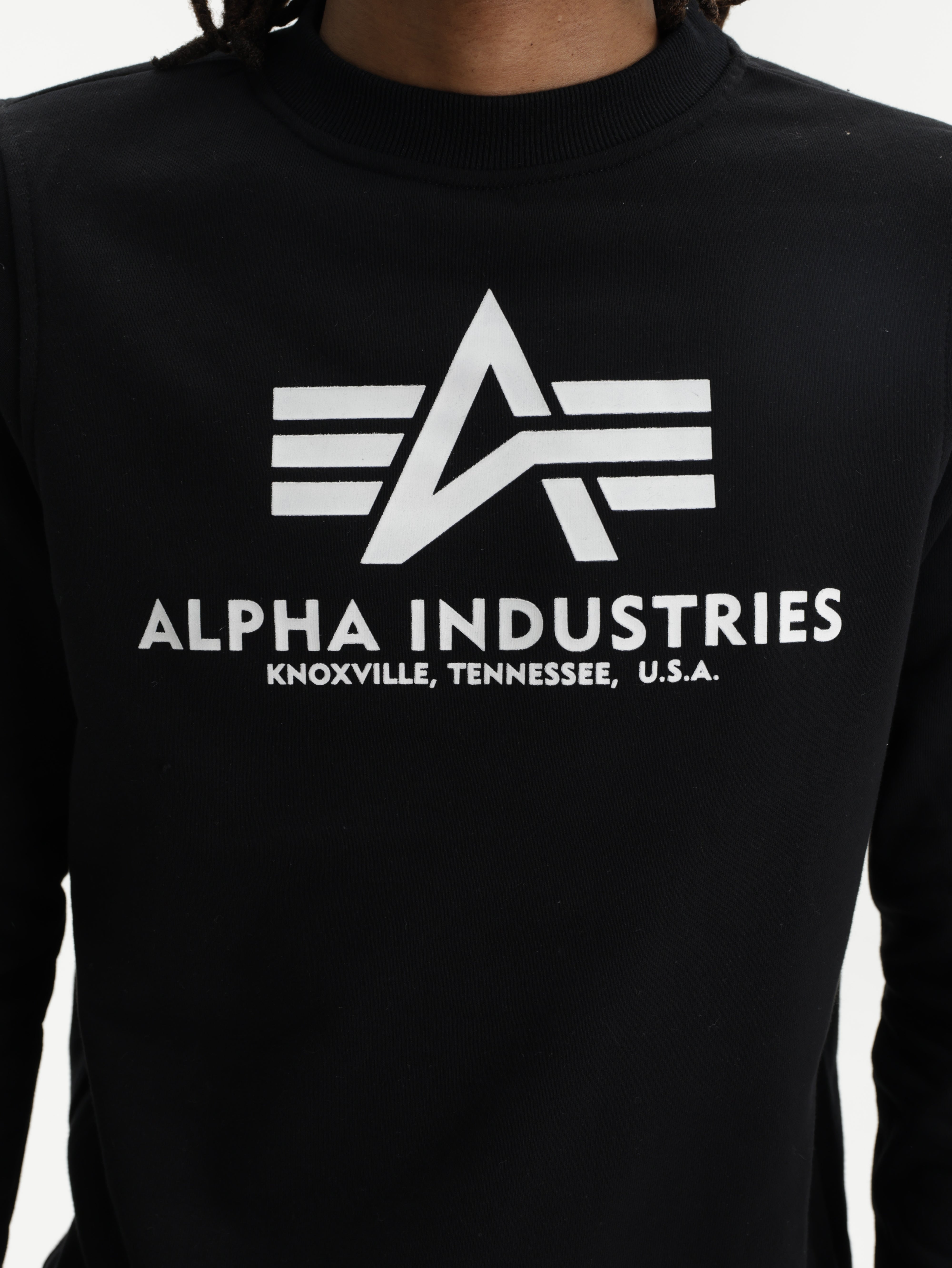 Alpha Sweater Logo Black-White