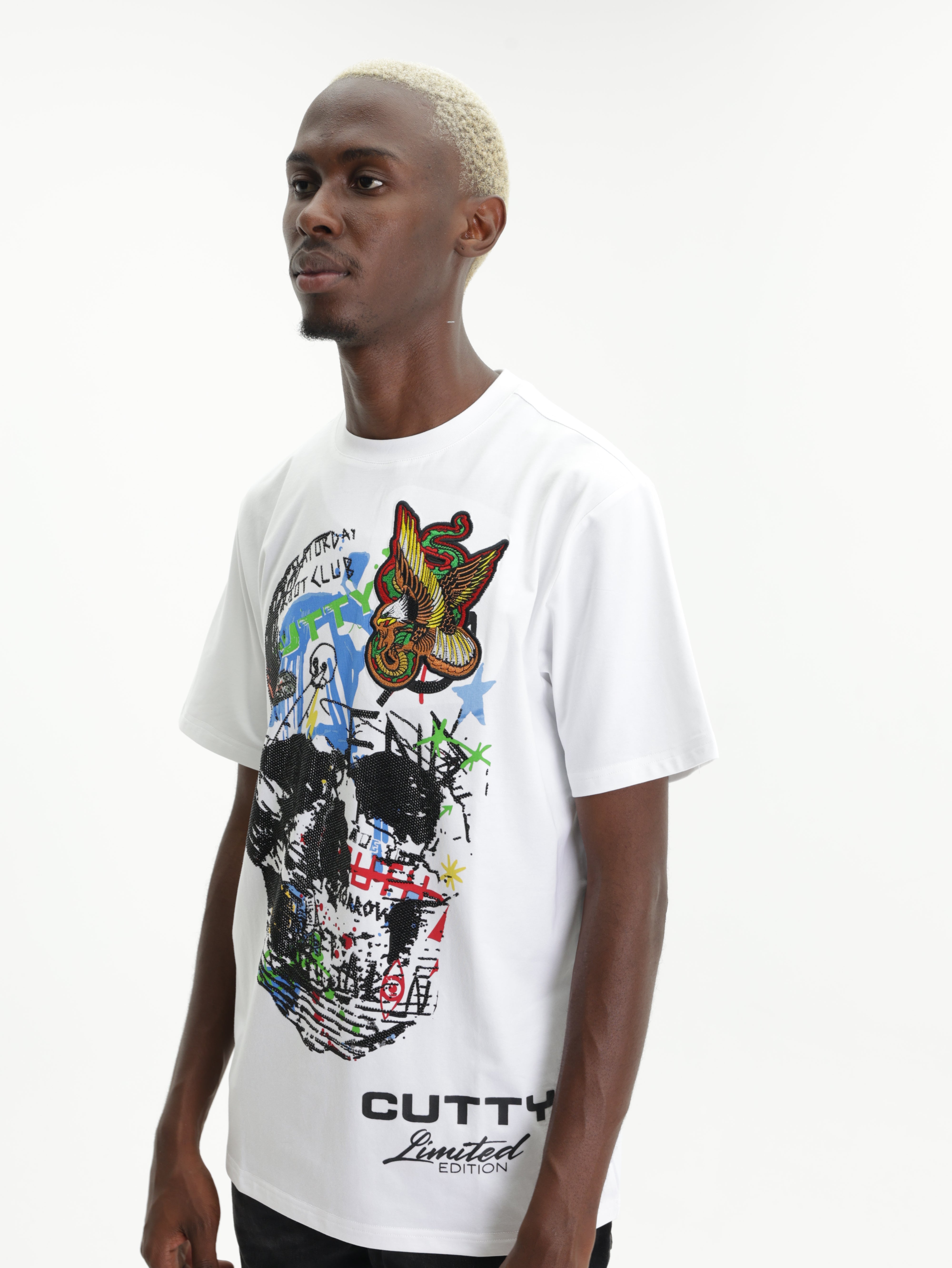 Cutty T-Shirt Graphic Skull White
