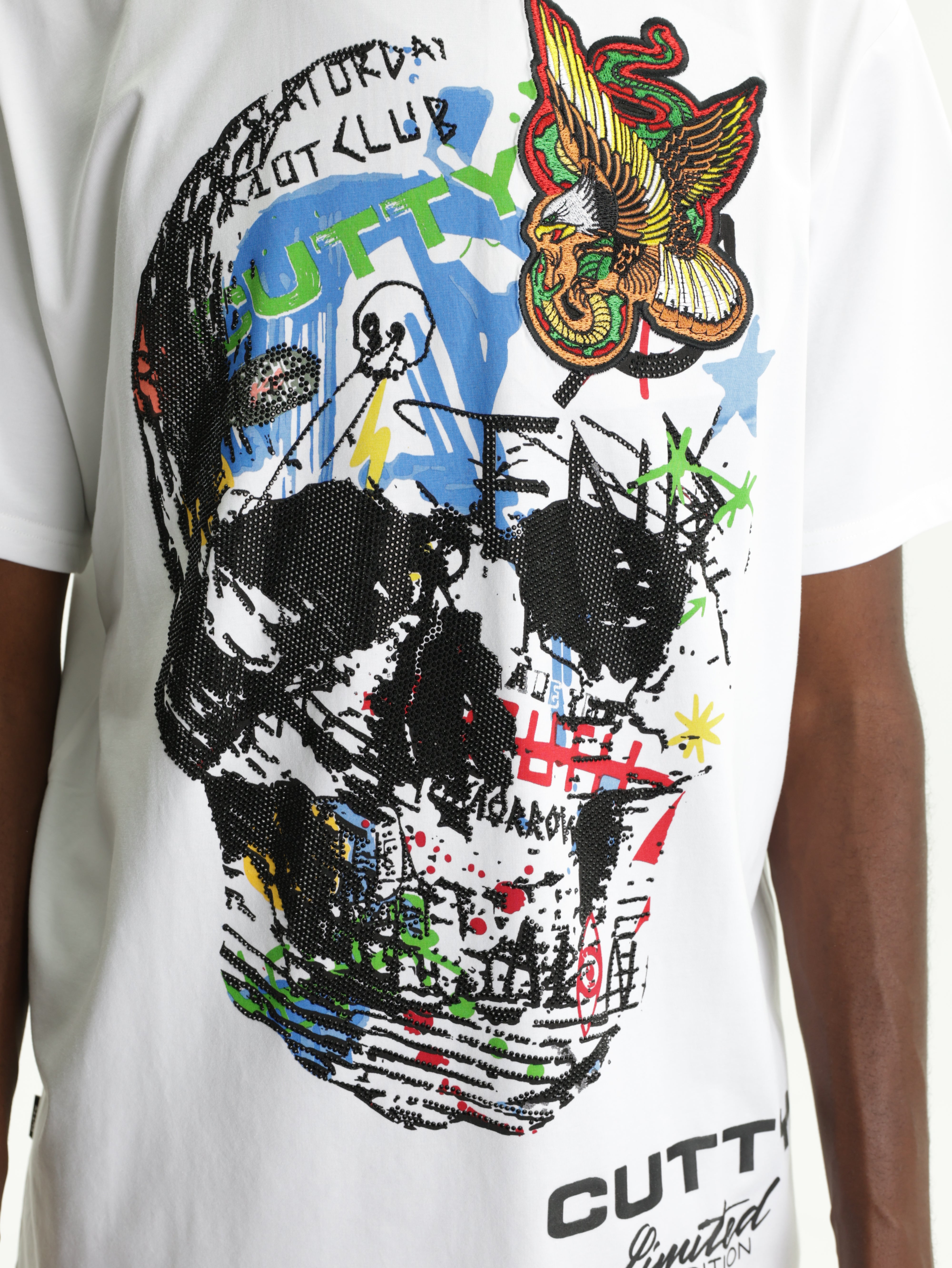 Cutty T-Shirt Graphic Skull White