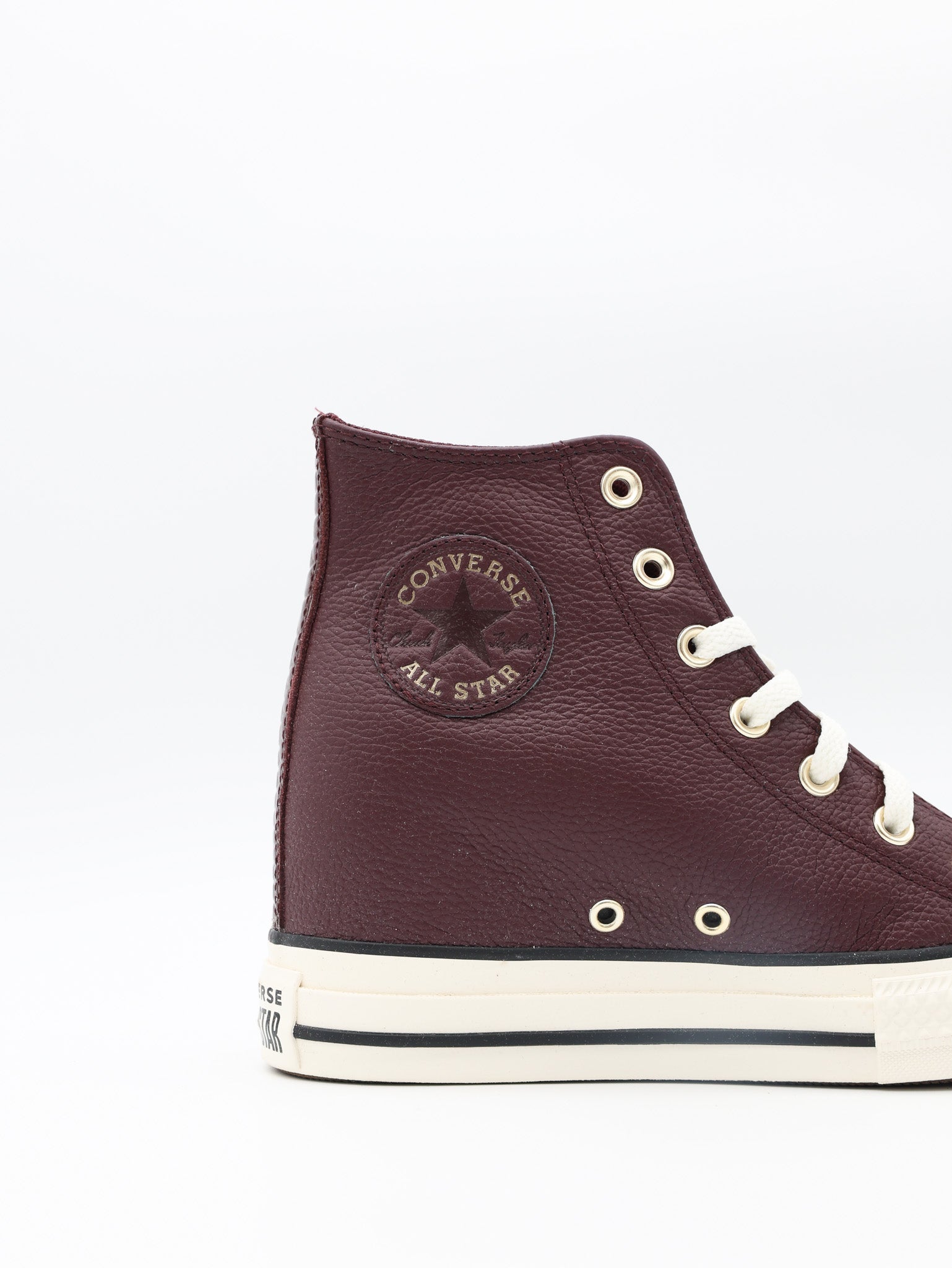 Converse Sneaker Ladies Wedge Hi Croc Leather Bloodstone-Egret