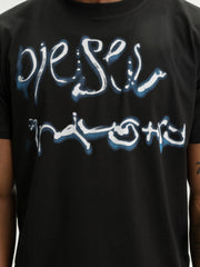 Diesel T-Shirt M-T Norm V8 Regular Logo Black