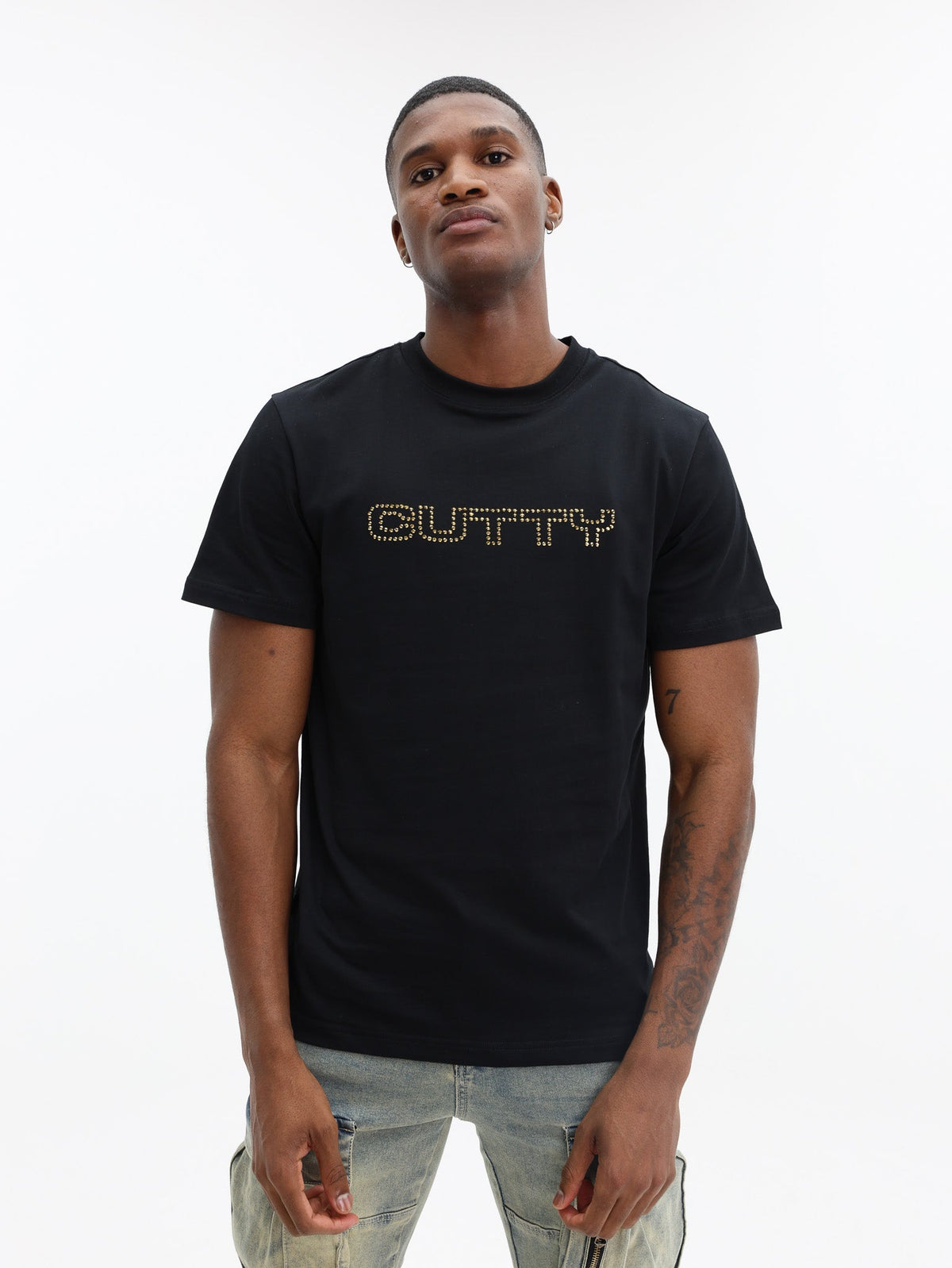 Cutty T-Shirt Studded Logo Black