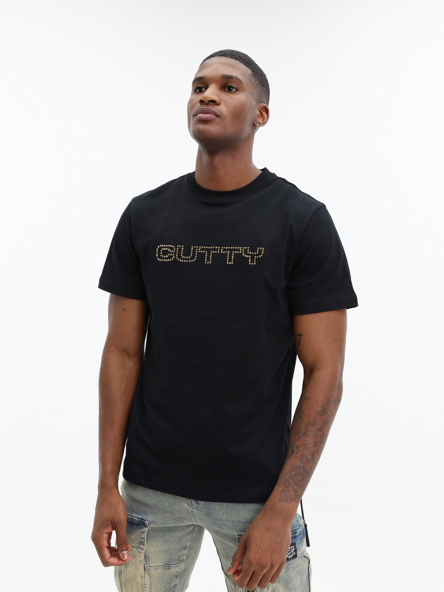 Cutty T-Shirt Studded Logo Black