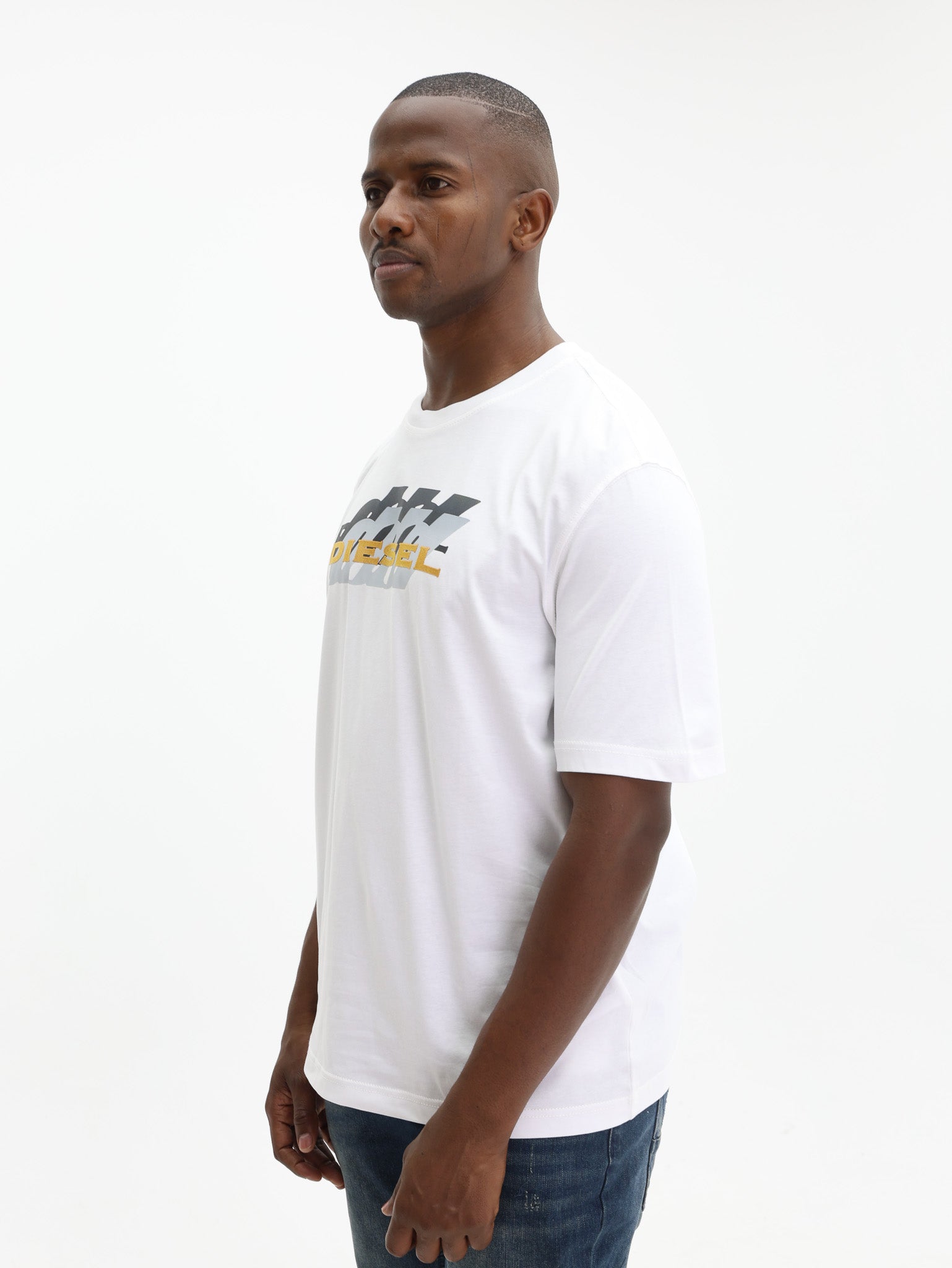 Diesel T-Shirt T-Adjust Logo White