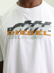Diesel T-Shirt T-Adjust Logo White