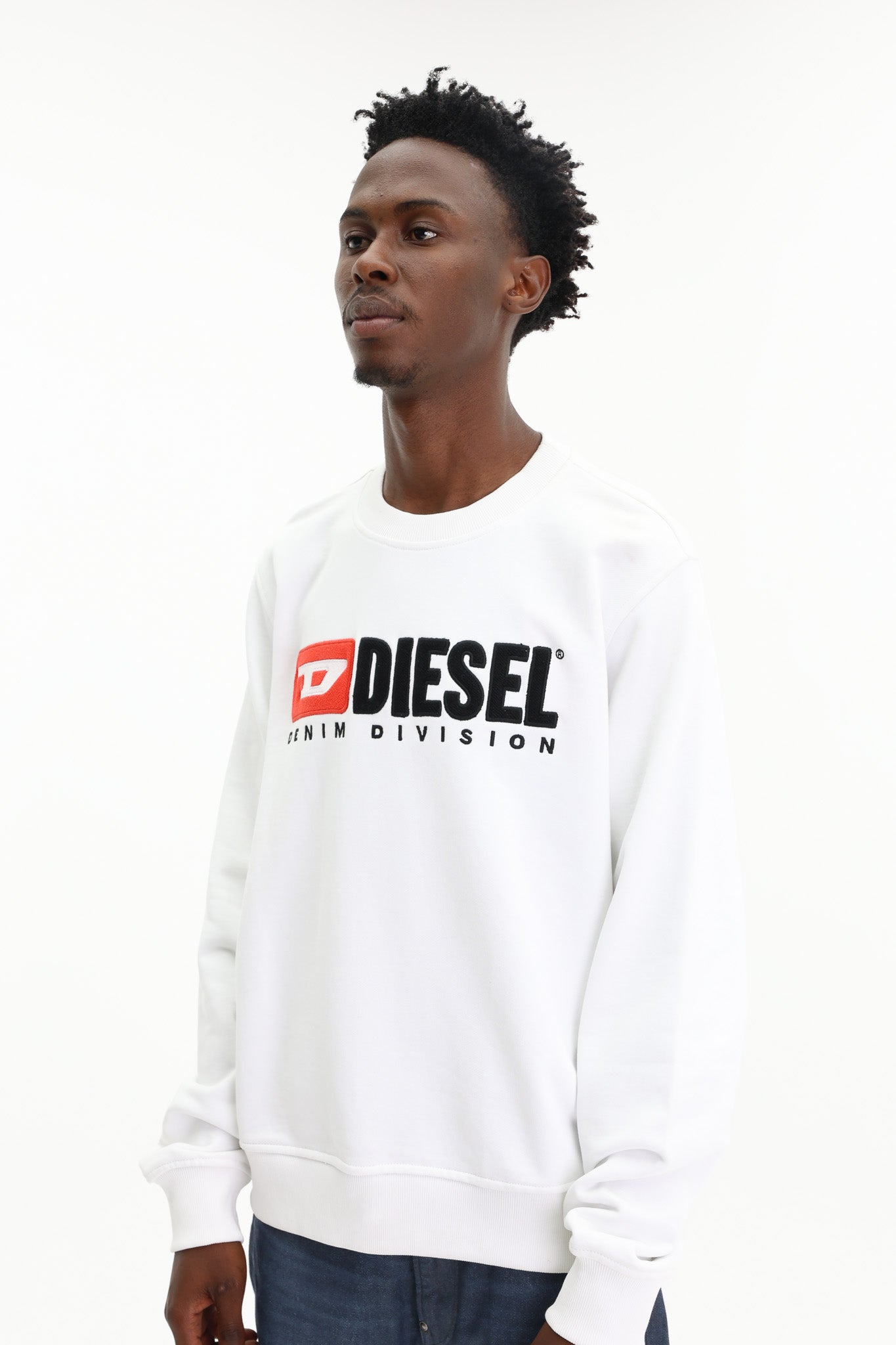 Diesel Sweater Ginn Logo White