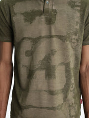 Diesel Golfer Big Diesel Print Olive Green
