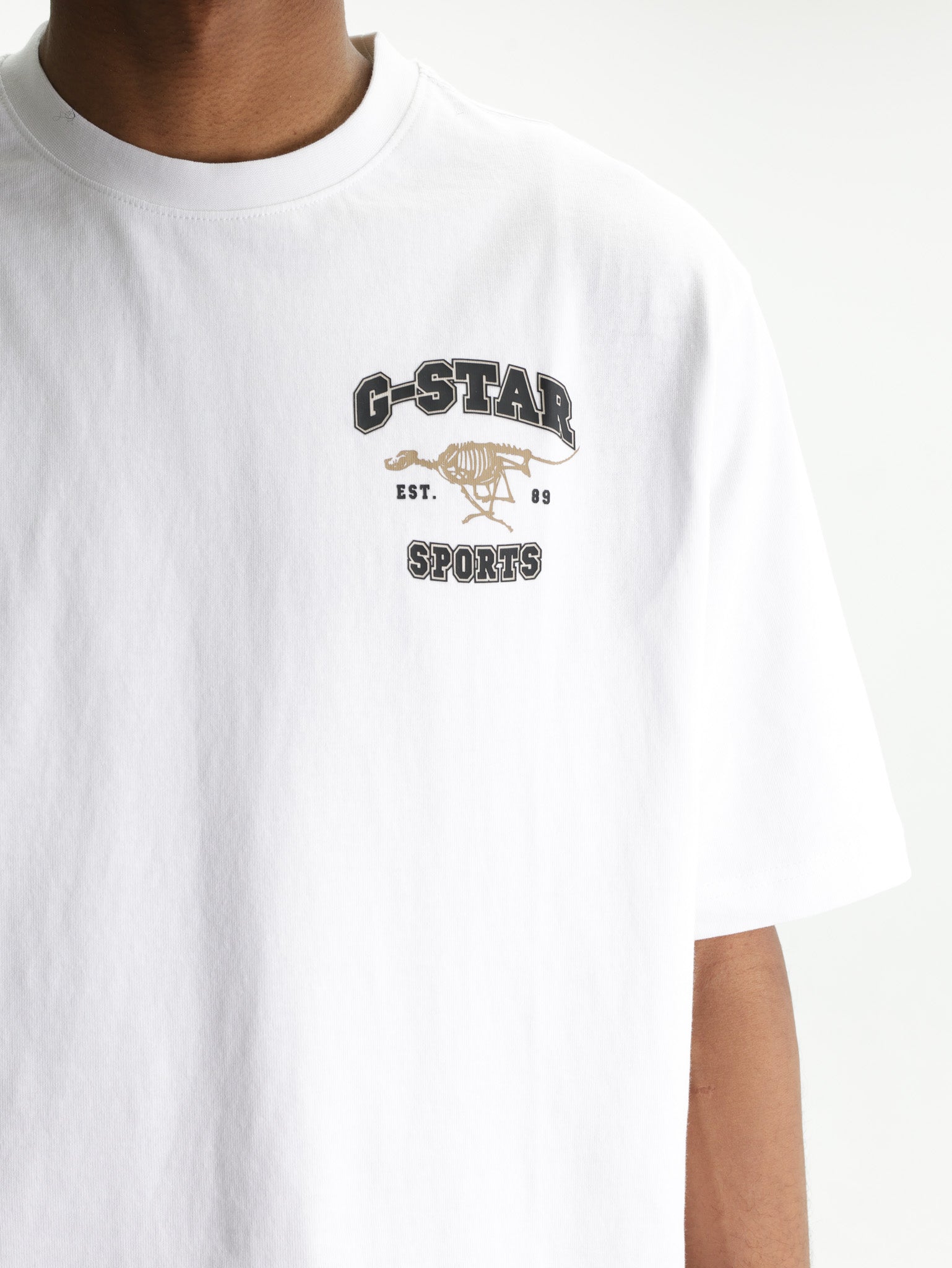 G-Star T-Shirt Running Dog Back Gr Boxy White