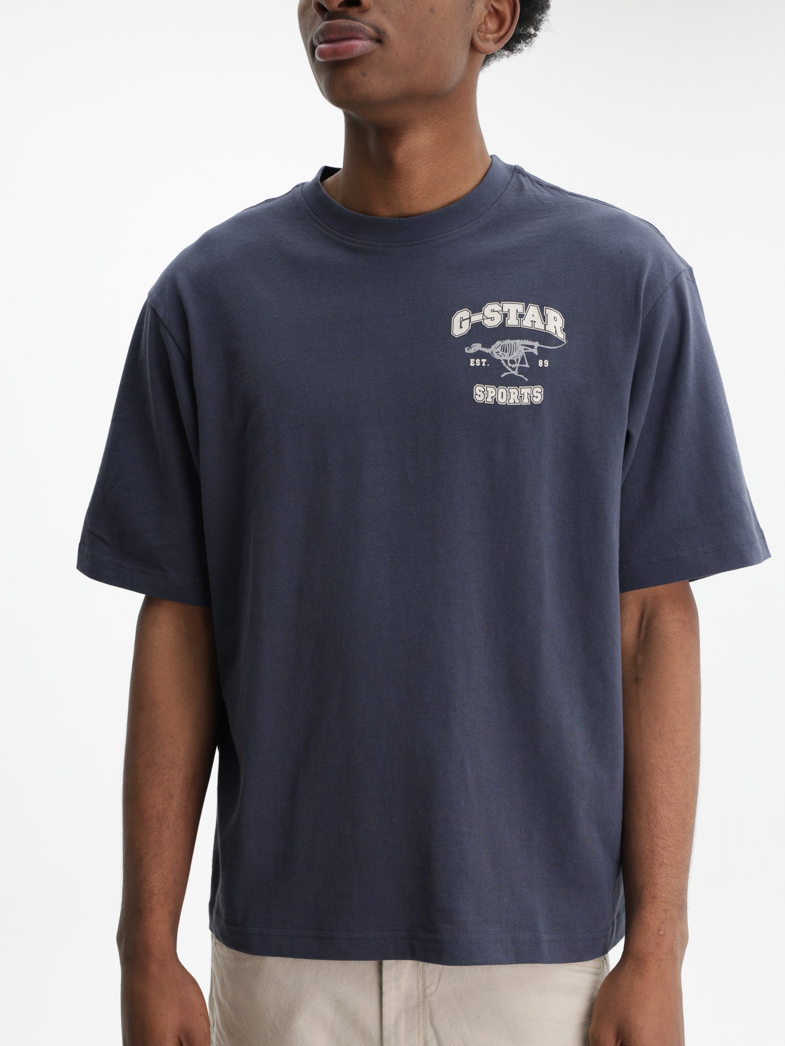G-Star T-Shirt Running Dog Back Gr Boxy India Ink