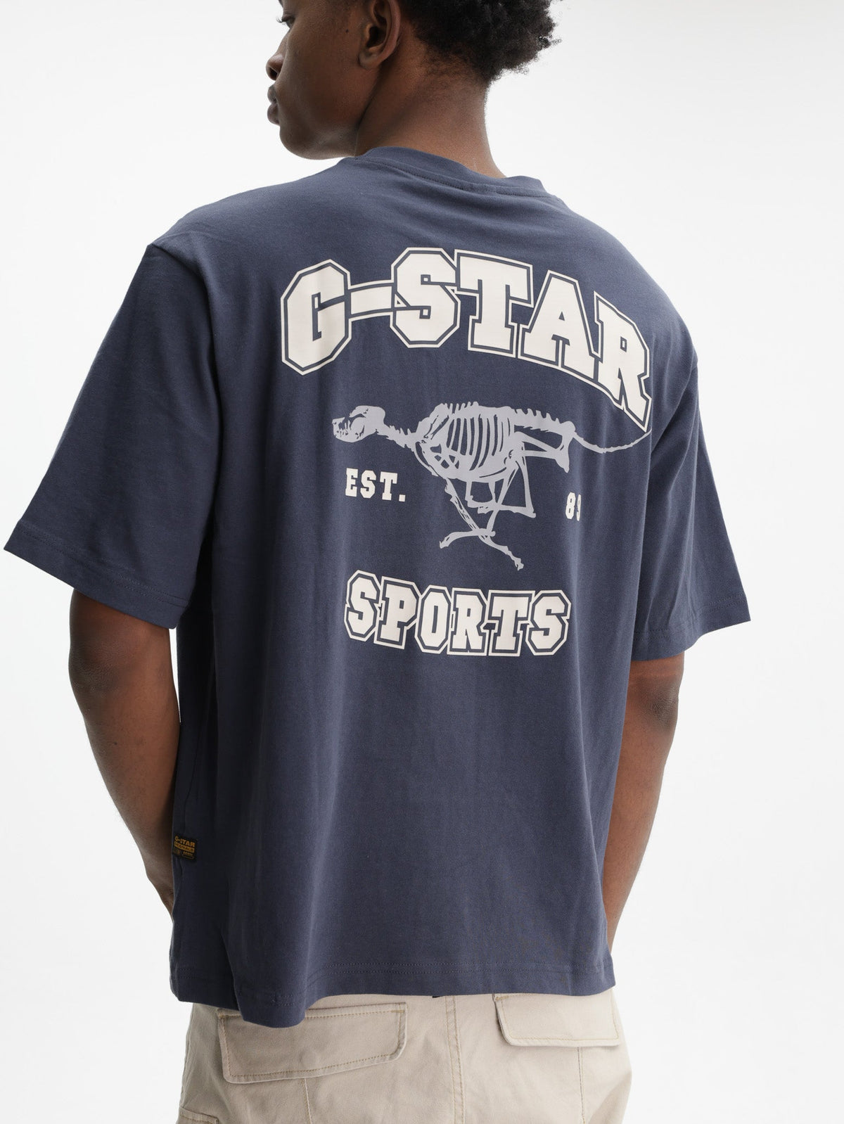 G-Star T-Shirt Running Dog Back Gr Boxy India Ink