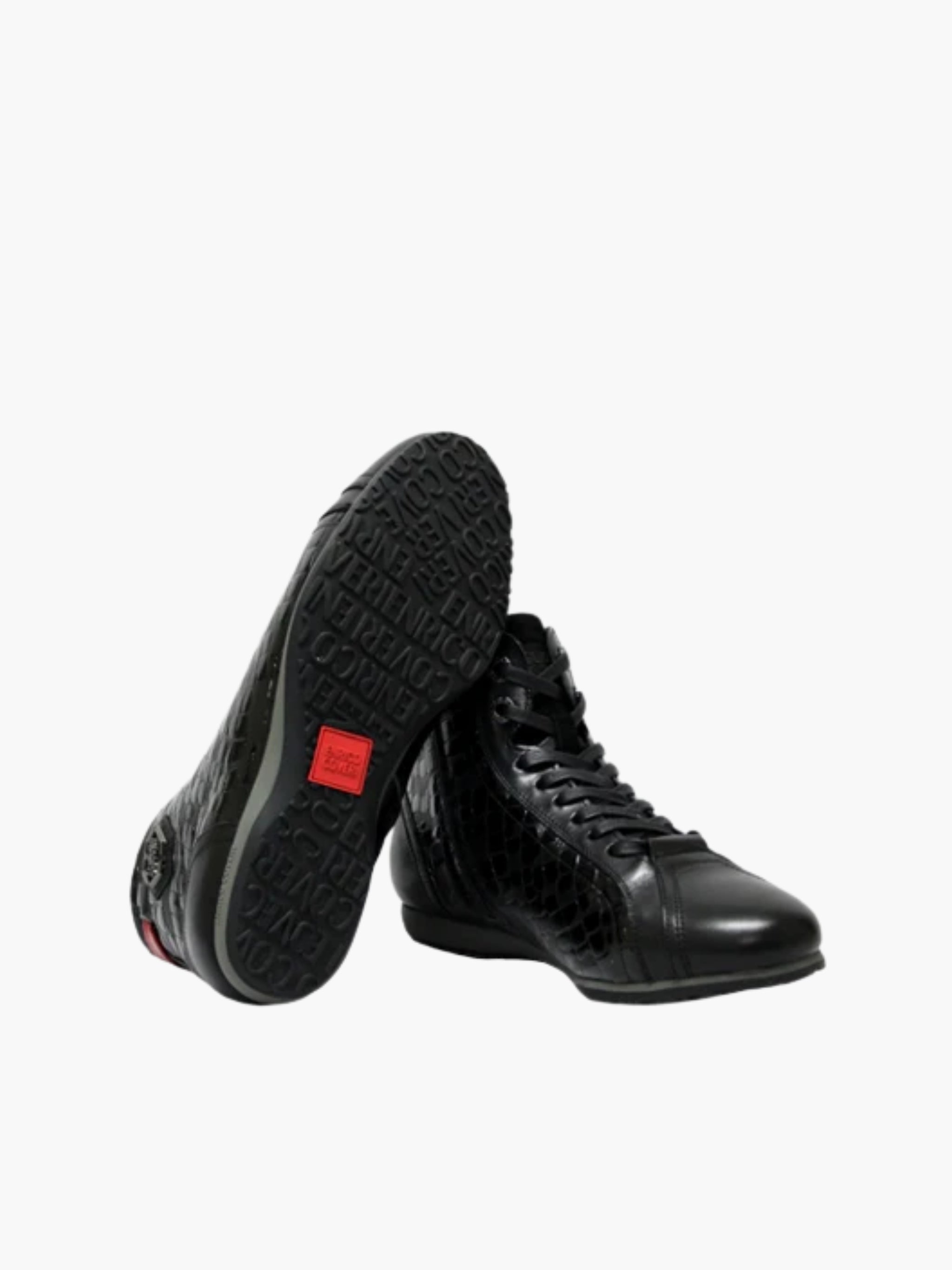Enrico Coveri Boot Snake Skin High Top Black