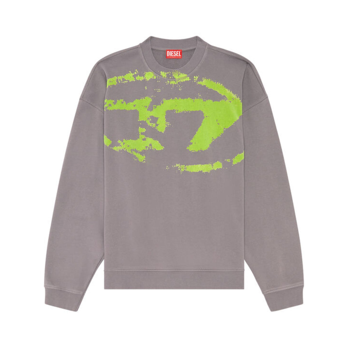 Diesel Sweatshirt Oval D Logo Grey-Green