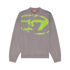 Diesel Sweatshirt Oval D Logo Grey-Green